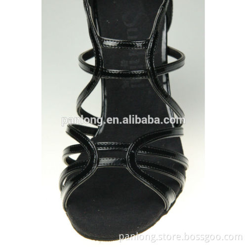 Leather High Heel Black Tango Shoes
